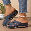 Ella Round-Toe Wedge Sandals | Women's Platform Slip-On Sandals