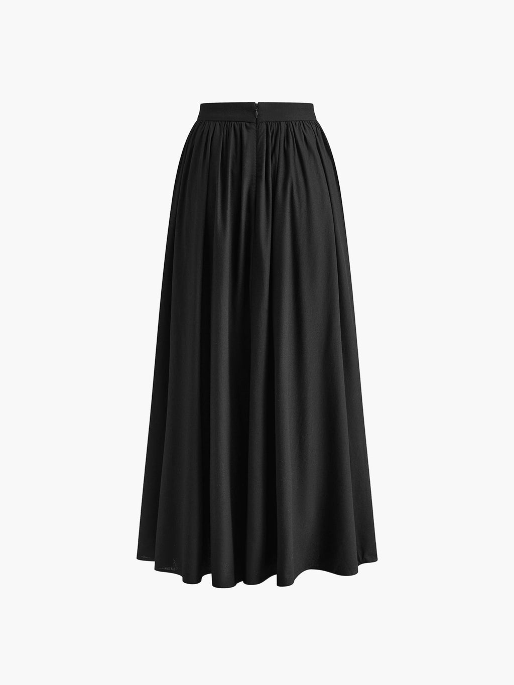 Noor high-waisted pleated a-line maxi skirt