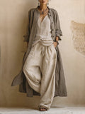 Cordelia layered three-piece duster set