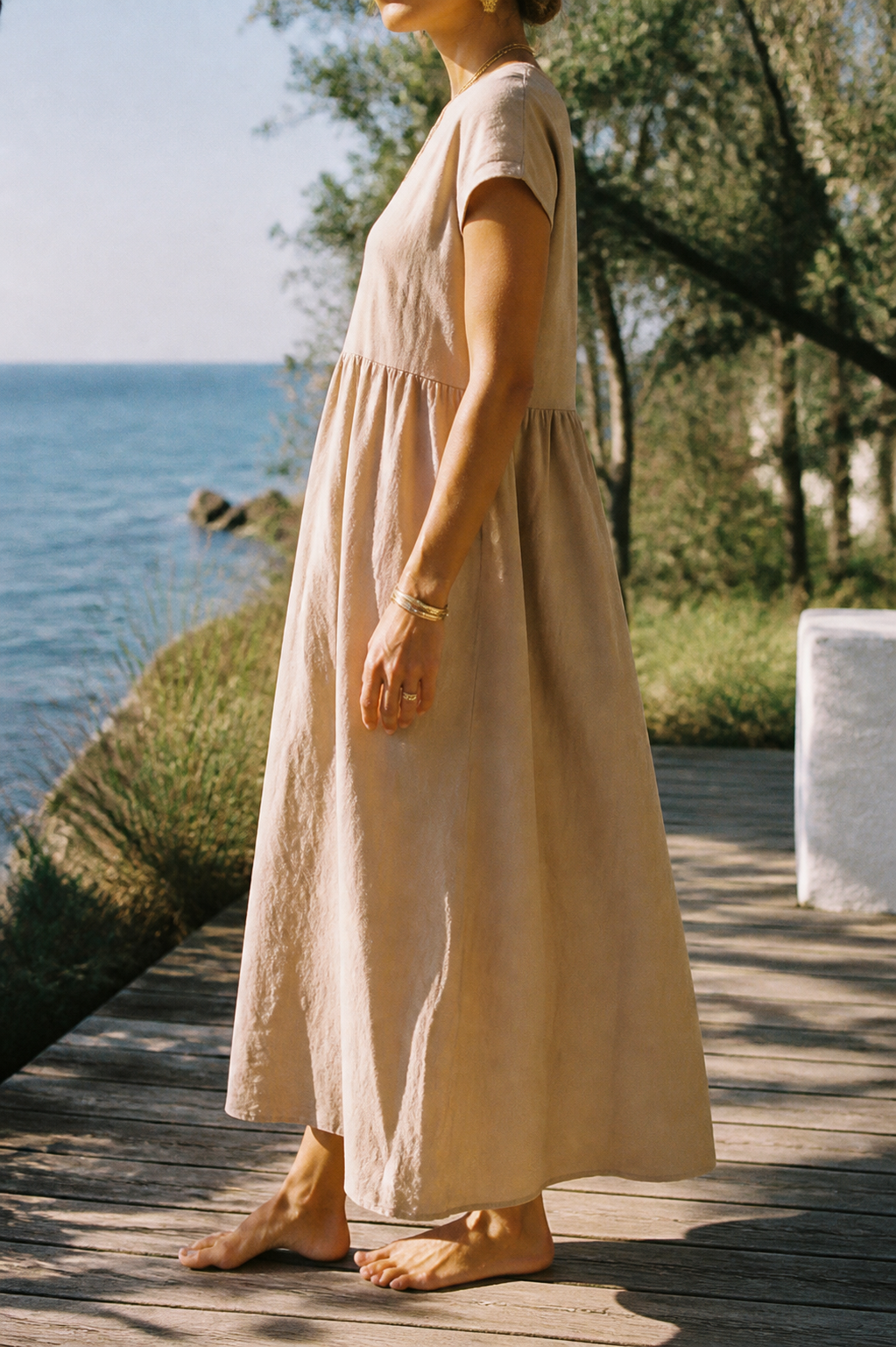 Isadora Linen Maxi Dress | Women's Summer Occasion Gown