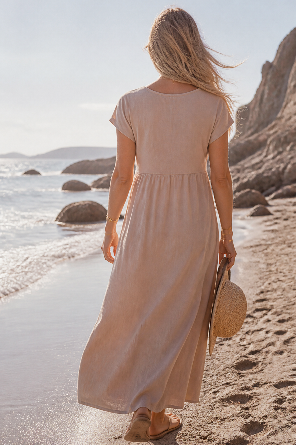 Isadora Linen Maxi Dress | Women's Summer Occasion Gown