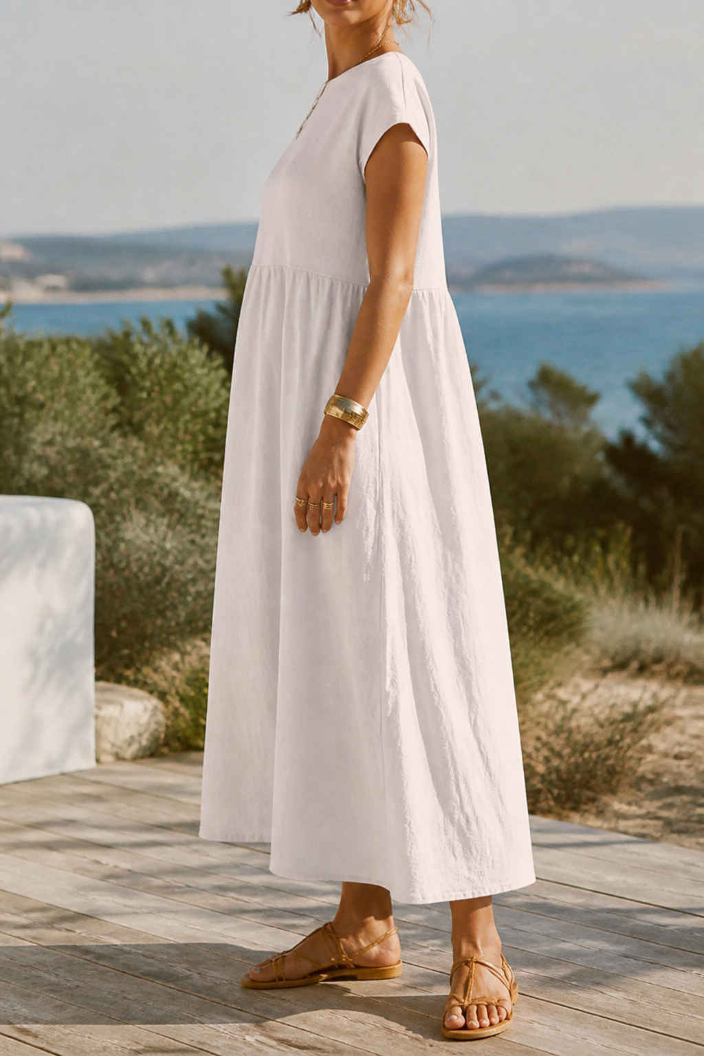 Isadora Linen Maxi Dress | Women's Summer Occasion Gown