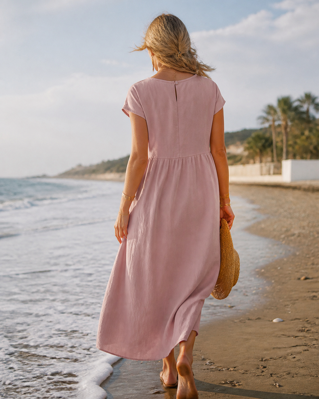 Isadora Linen Maxi Dress | Women's Summer Occasion Gown
