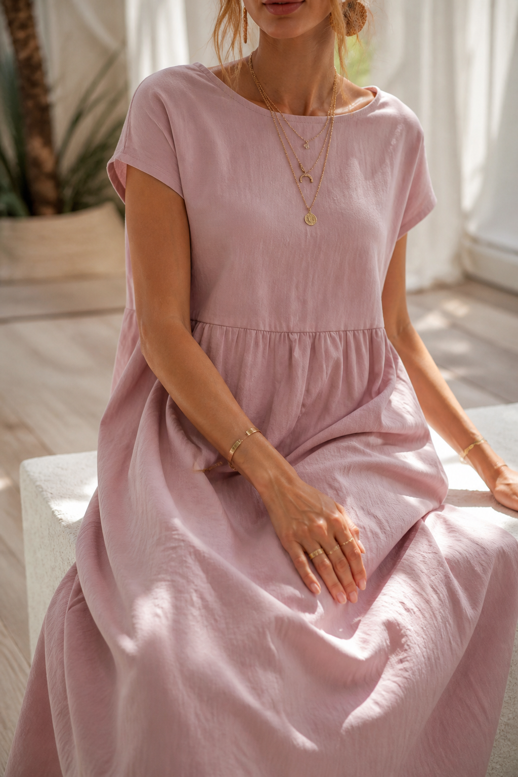 Isadora Linen Maxi Dress | Women's Summer Occasion Gown