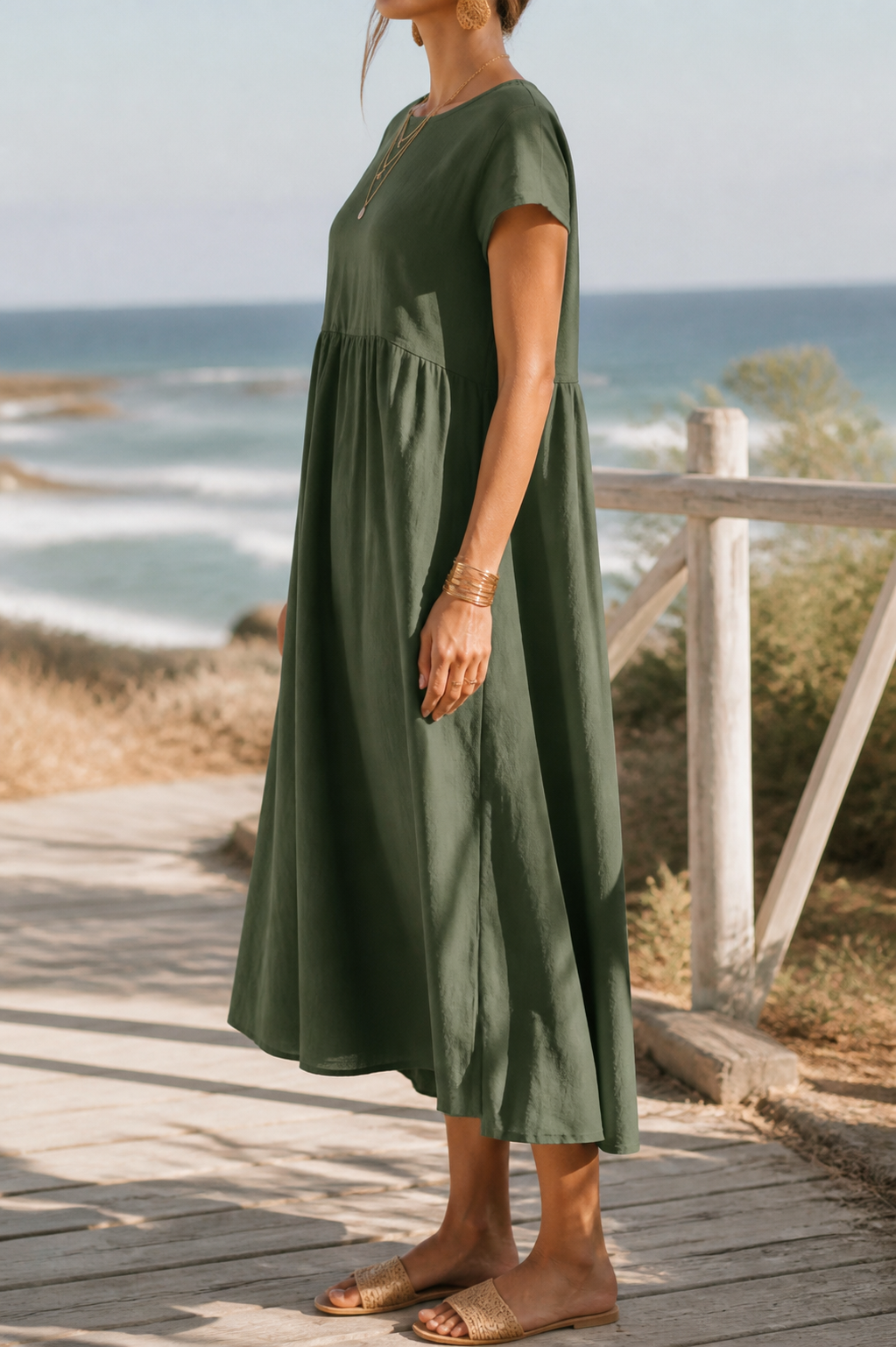 Isadora Linen Maxi Dress | Women's Summer Occasion Gown