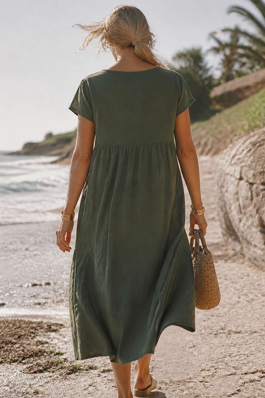 Isadora Linen Maxi Dress | Women's Summer Occasion Gown