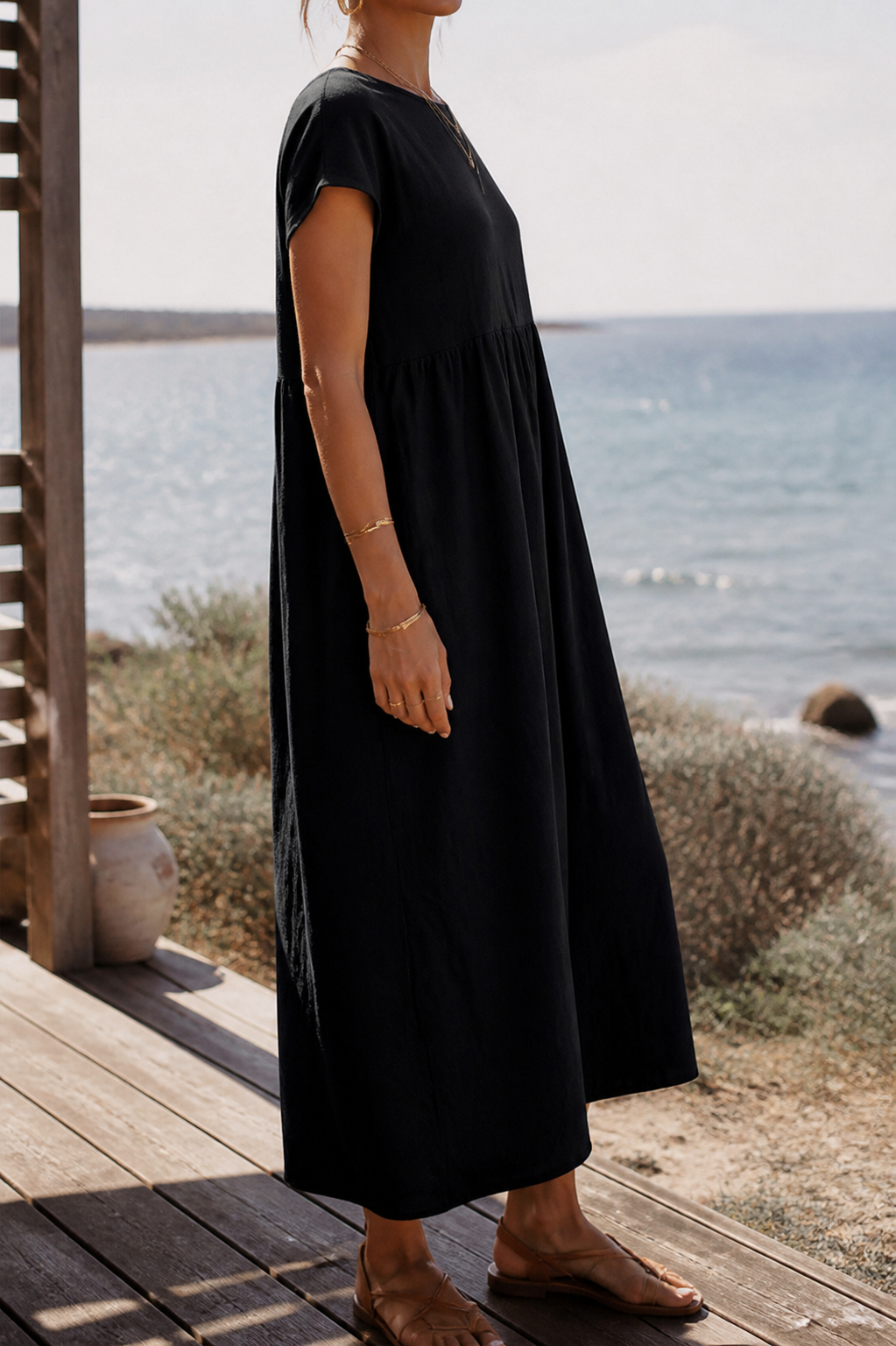 Isadora Linen Maxi Dress | Women's Summer Occasion Gown