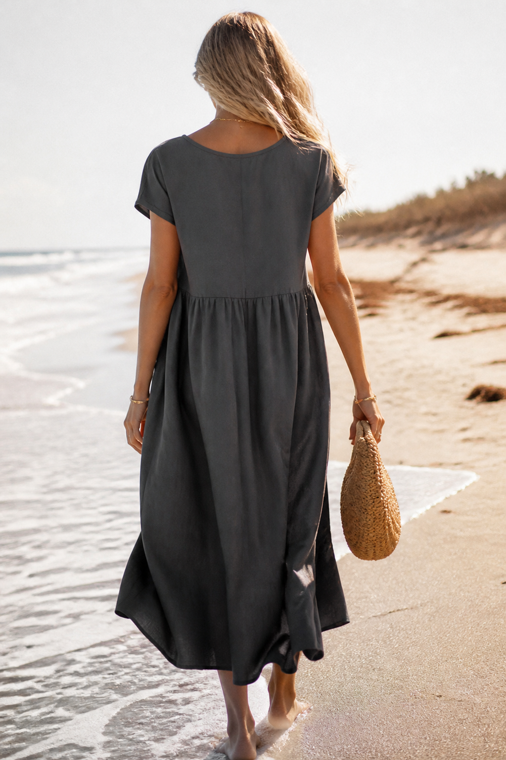 Isadora Linen Maxi Dress | Women's Summer Occasion Gown