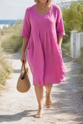 Delphine Linen Midi Dress | Women's Everyday Summer Shift
