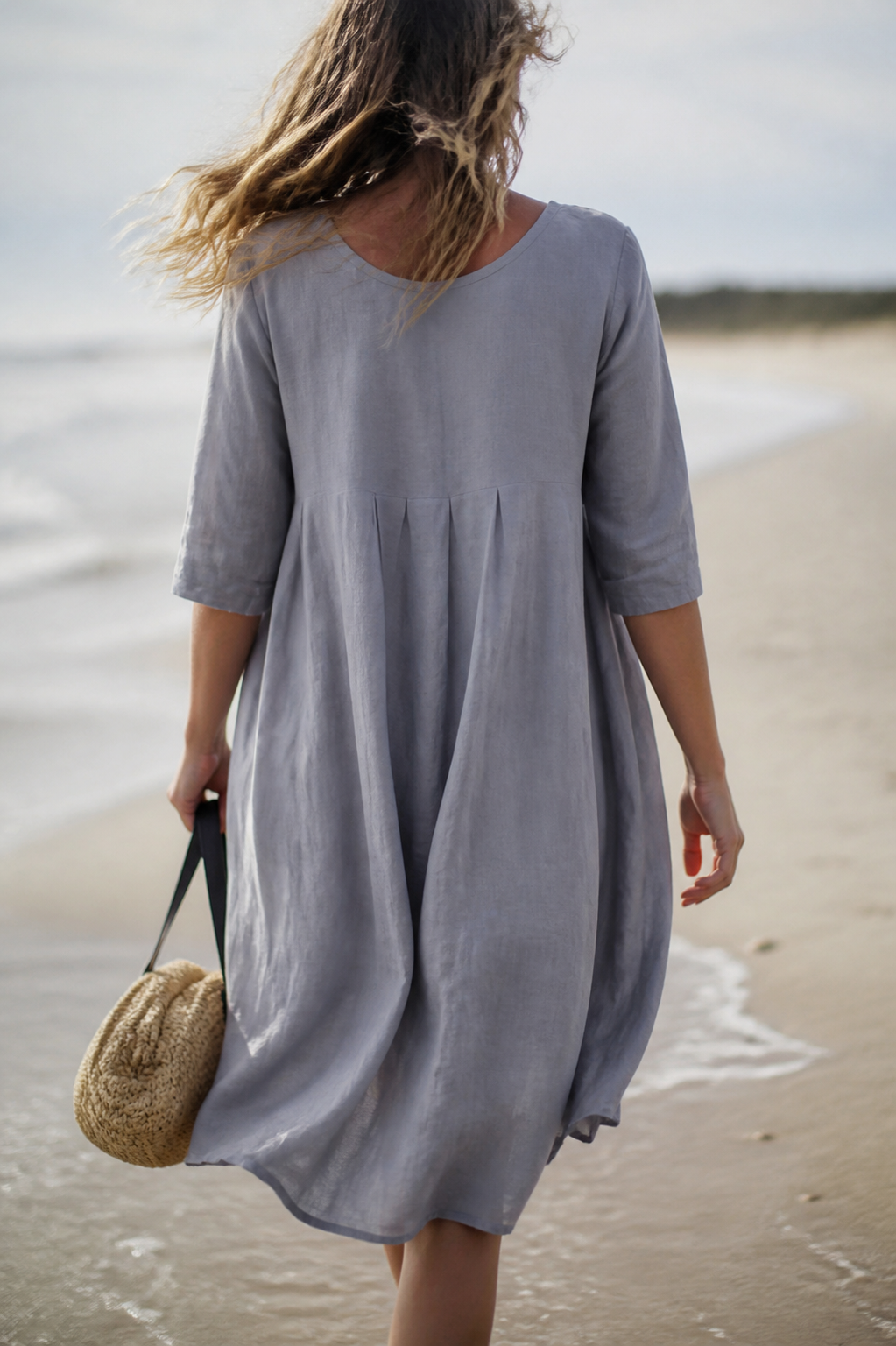 Delphine Linen Midi Dress | Women's Everyday Summer Shift