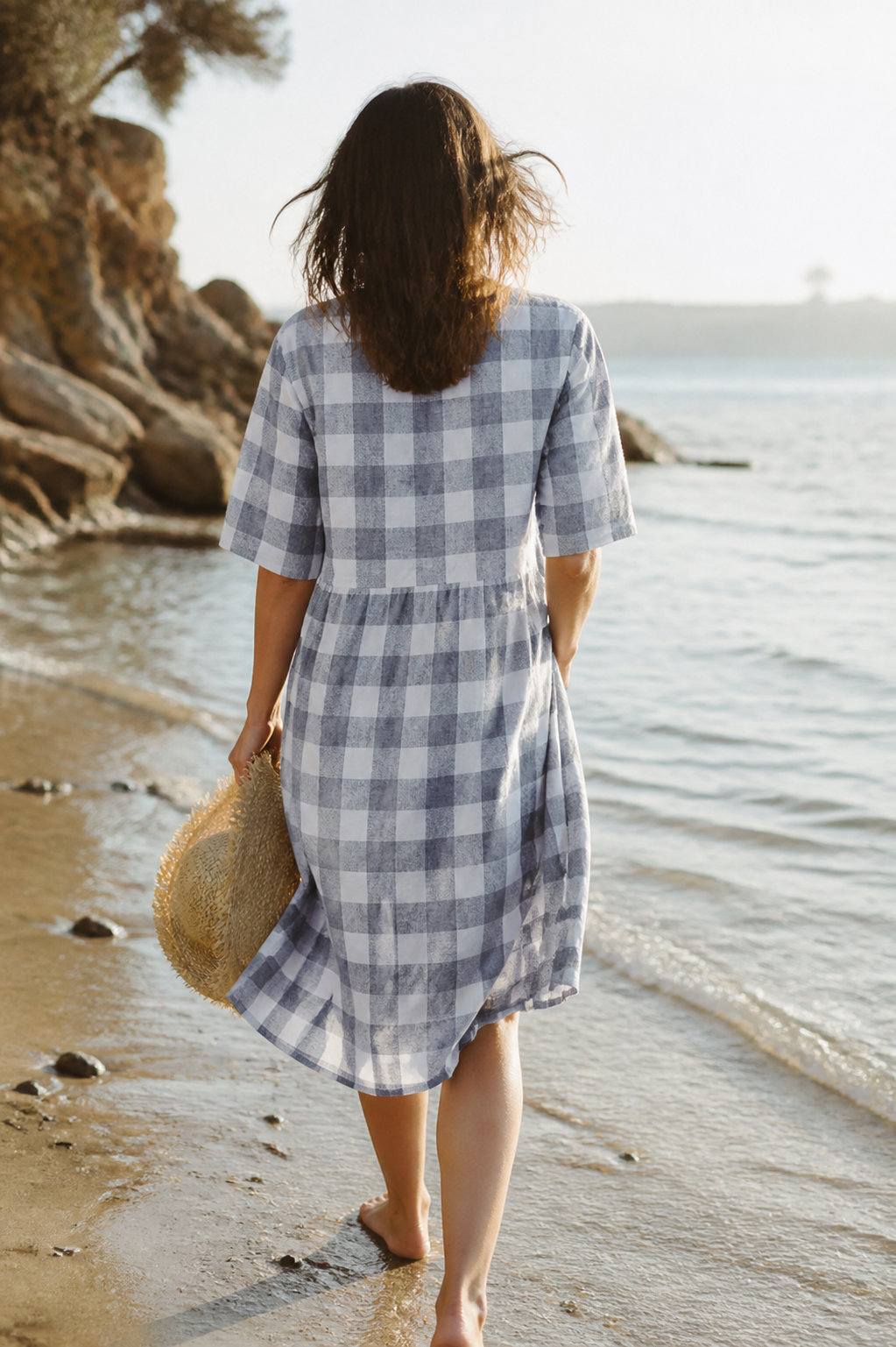 Delphine Linen Midi Dress | Women's Everyday Summer Shift