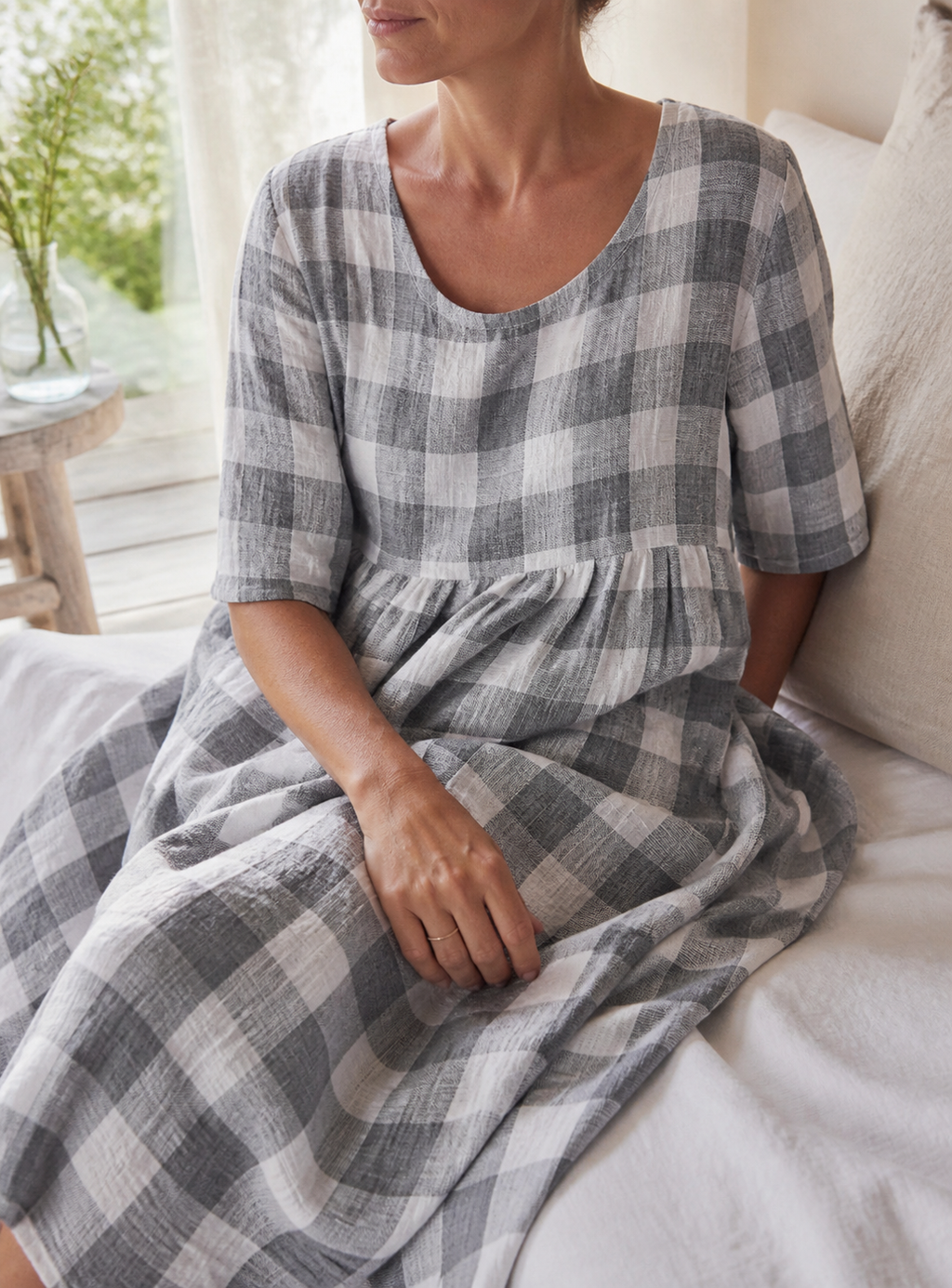 Delphine Linen Midi Dress | Women's Everyday Summer Shift