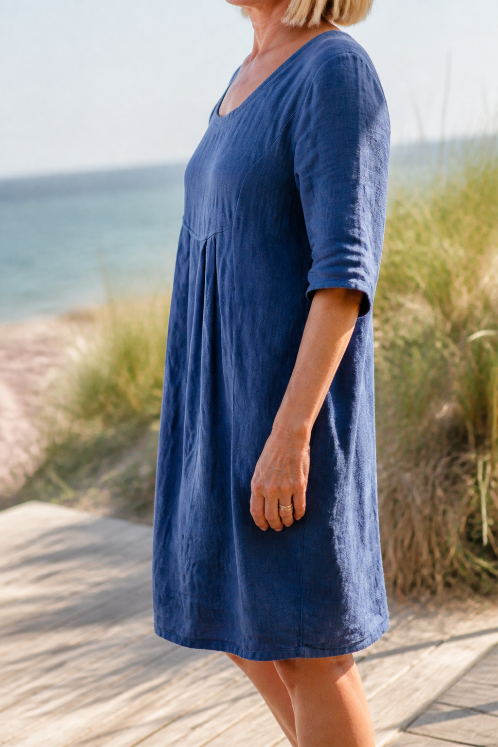 Delphine Linen Midi Dress | Women's Everyday Summer Shift