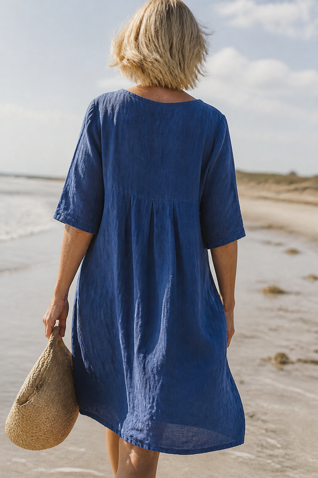 Delphine Linen Midi Dress | Women's Everyday Summer Shift