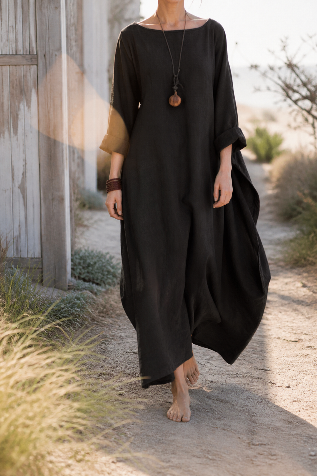 Ondine Linen Maxi Dress | Women's Summer Occasion Gown