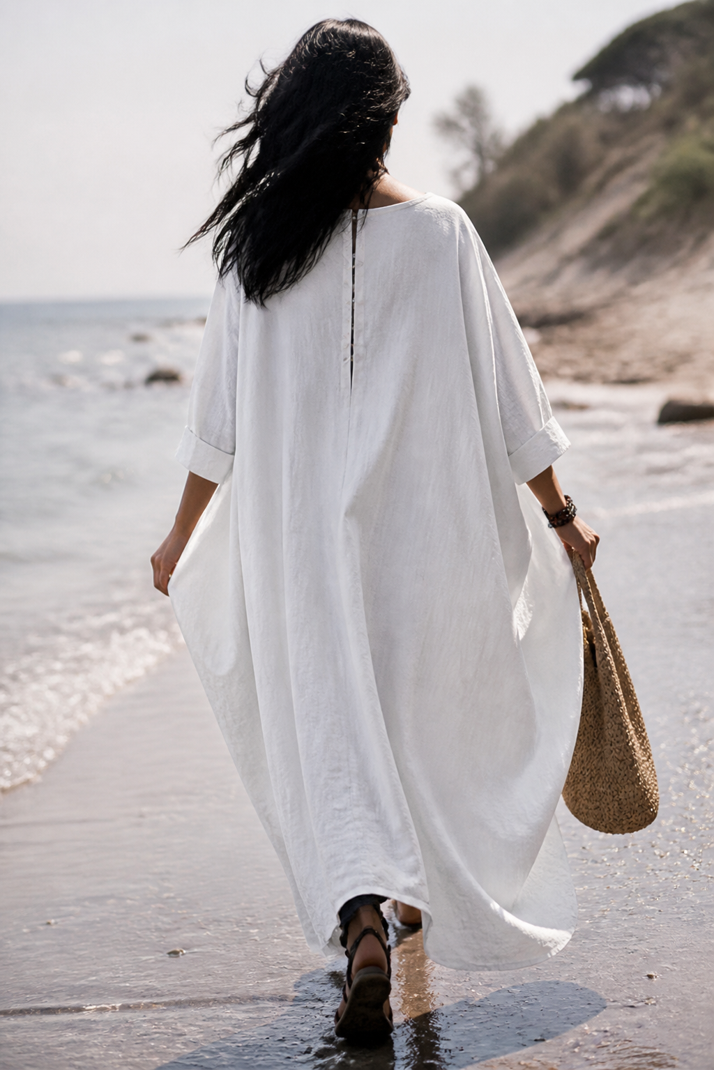 Ondine Linen Maxi Dress | Women's Summer Occasion Gown