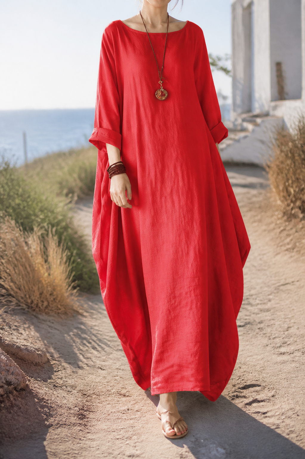 Ondine Linen Maxi Dress | Women's Summer Occasion Gown