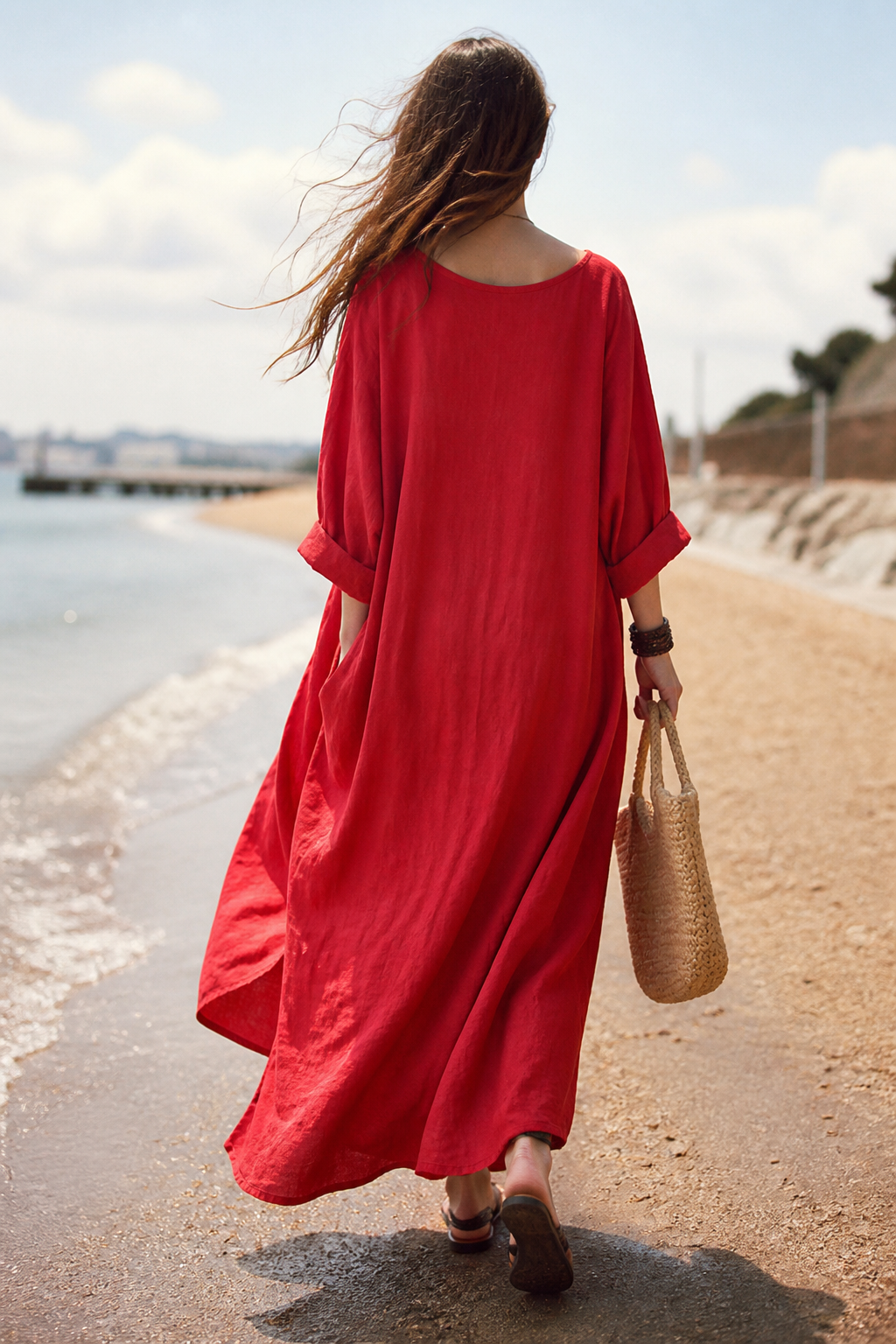 Ondine Linen Maxi Dress | Women's Summer Occasion Gown