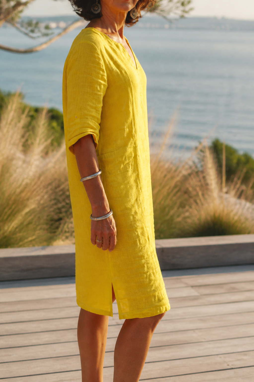 Aria Linen Midi Dress | Women's Everyday Summer Shift