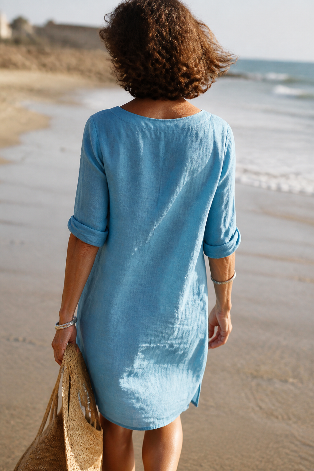 Aria Linen Midi Dress | Women's Everyday Summer Shift