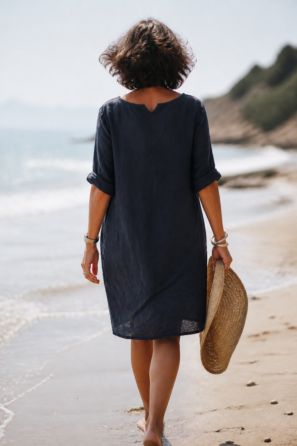 Aria Linen Midi Dress | Women's Everyday Summer Shift