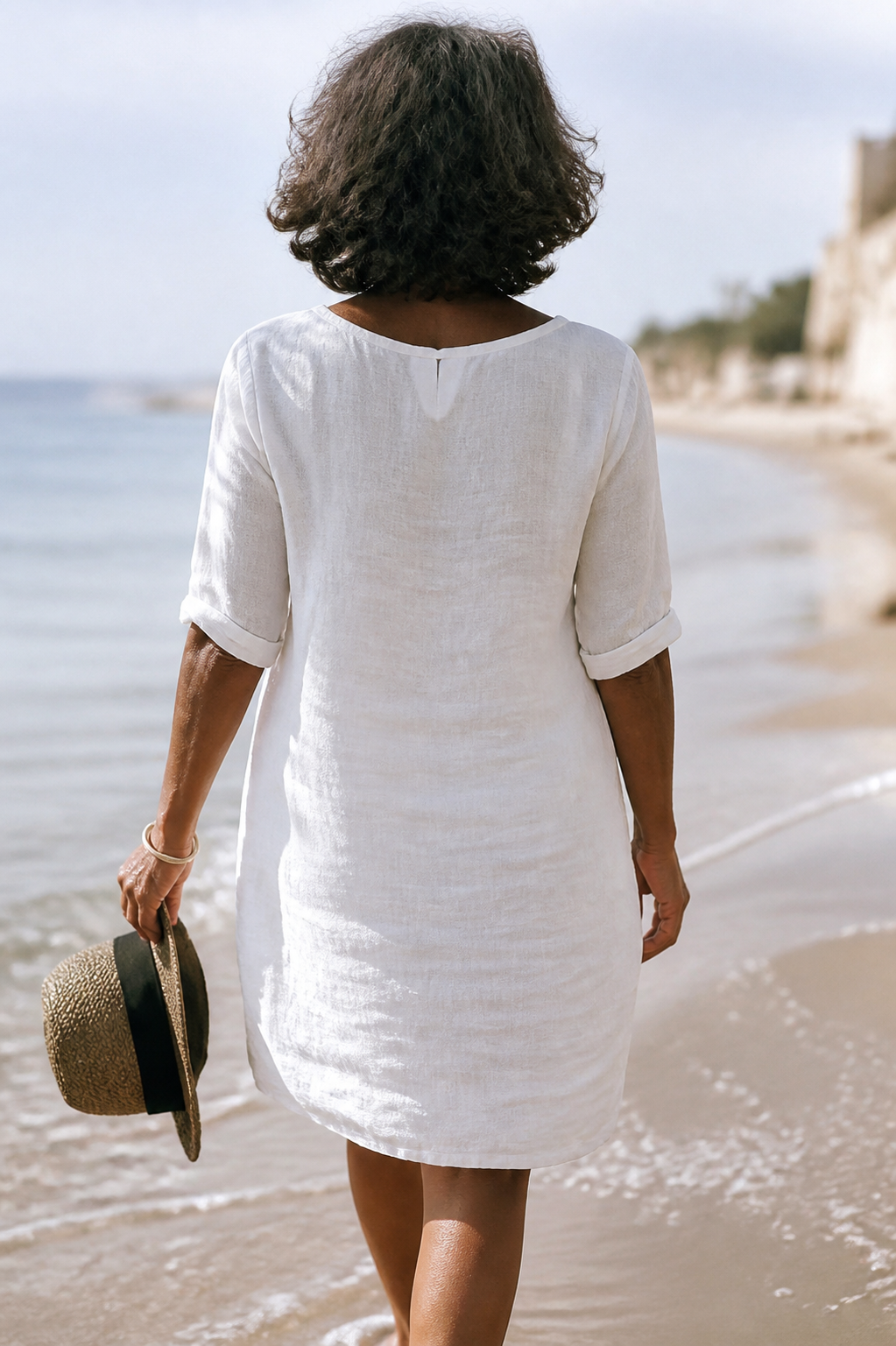 Aria Linen Midi Dress | Women's Everyday Summer Shift