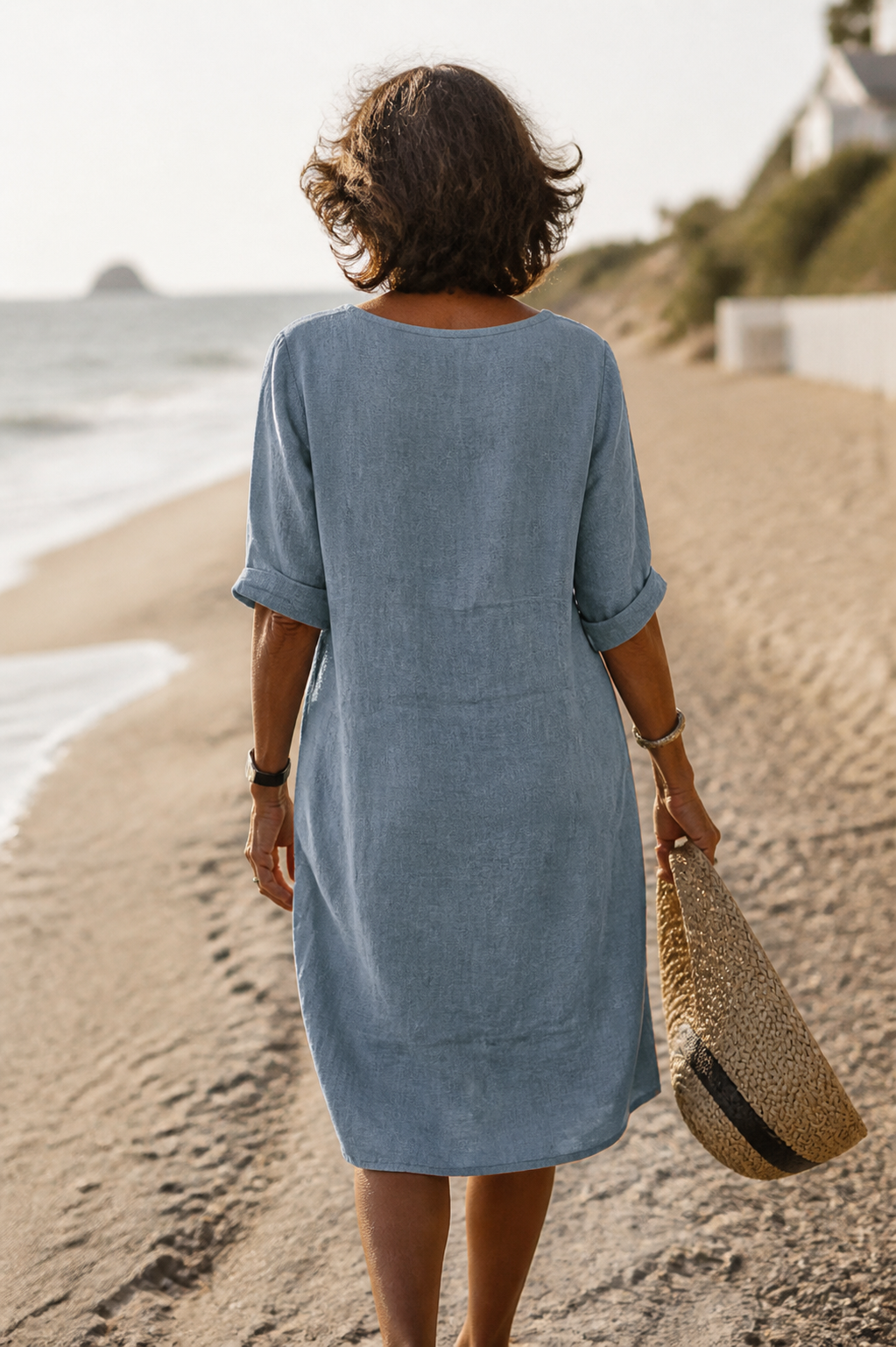 Aria Linen Midi Dress | Women's Everyday Summer Shift