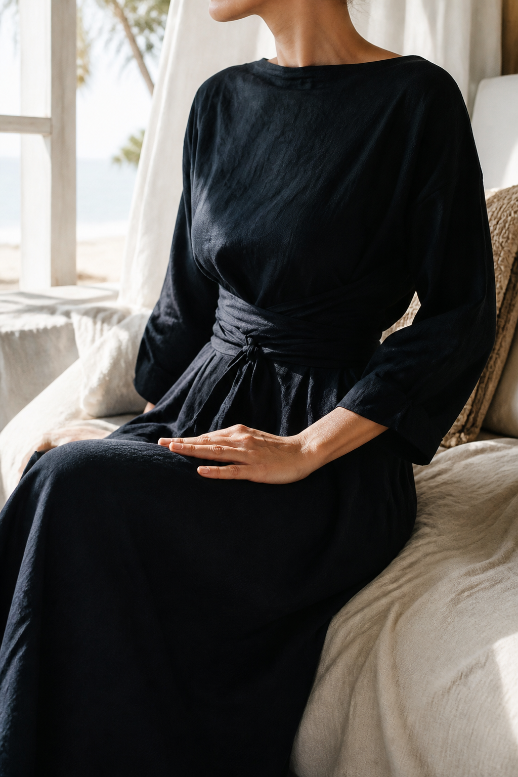 Camille Linen Maxi Dress | Women's Summer Occasion Gown