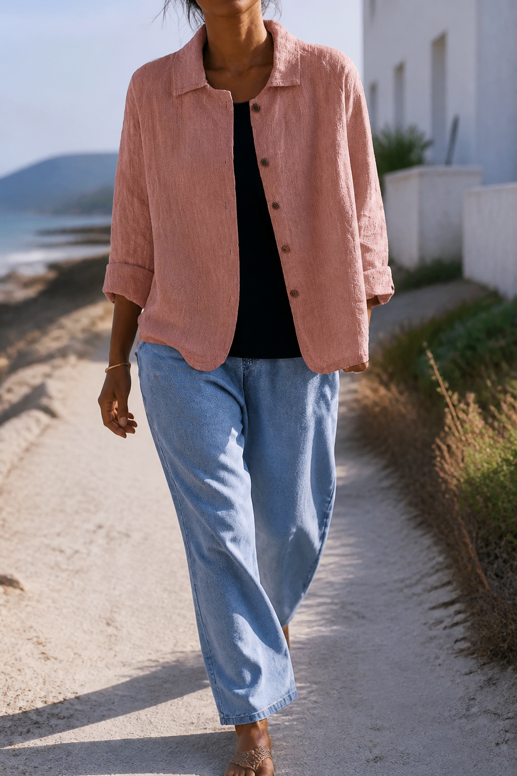 Poppy Relaxed Shirt | Women's Everyday Cotton Button-Up Top