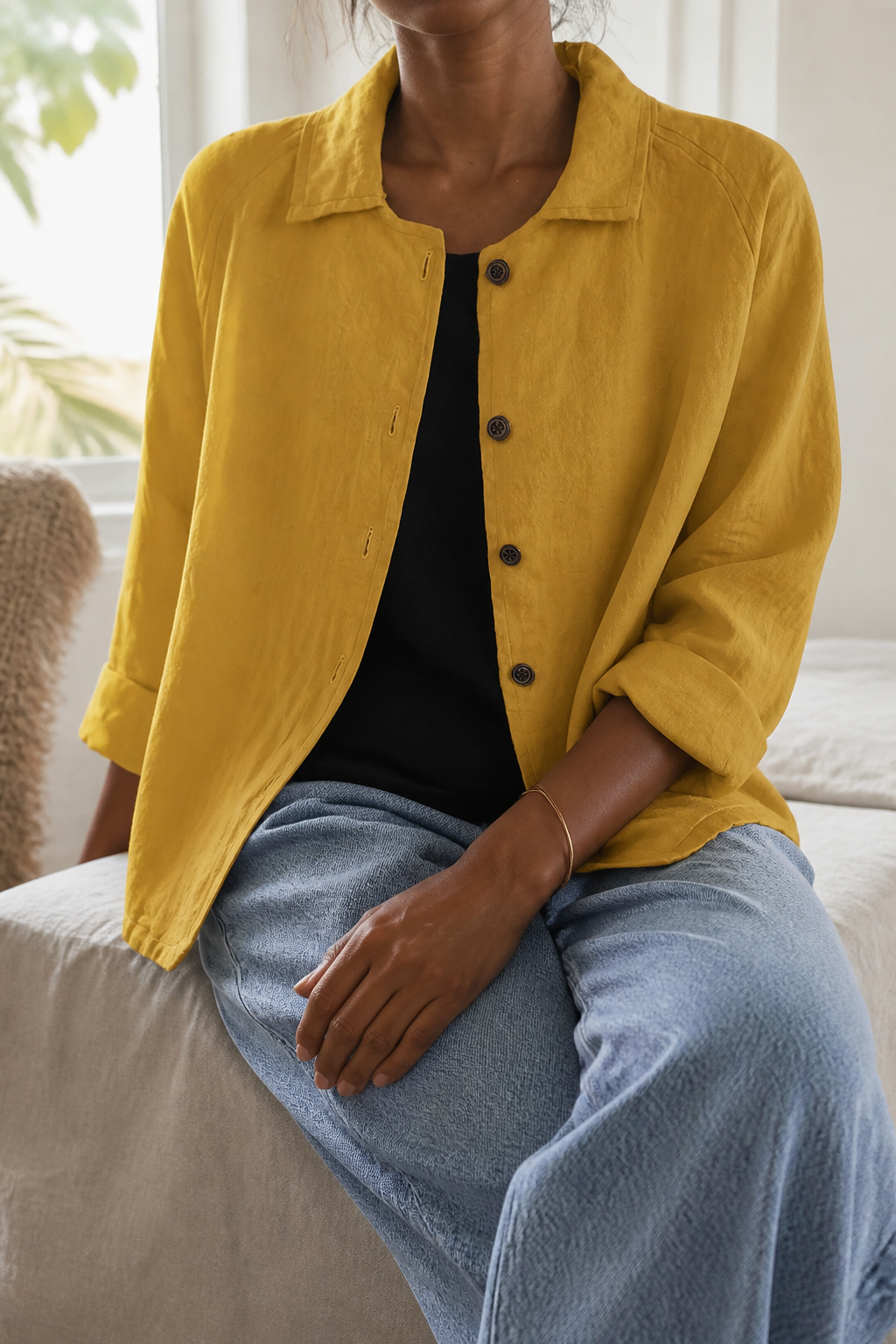 Poppy Relaxed Shirt | Women's Everyday Cotton Button-Up Top