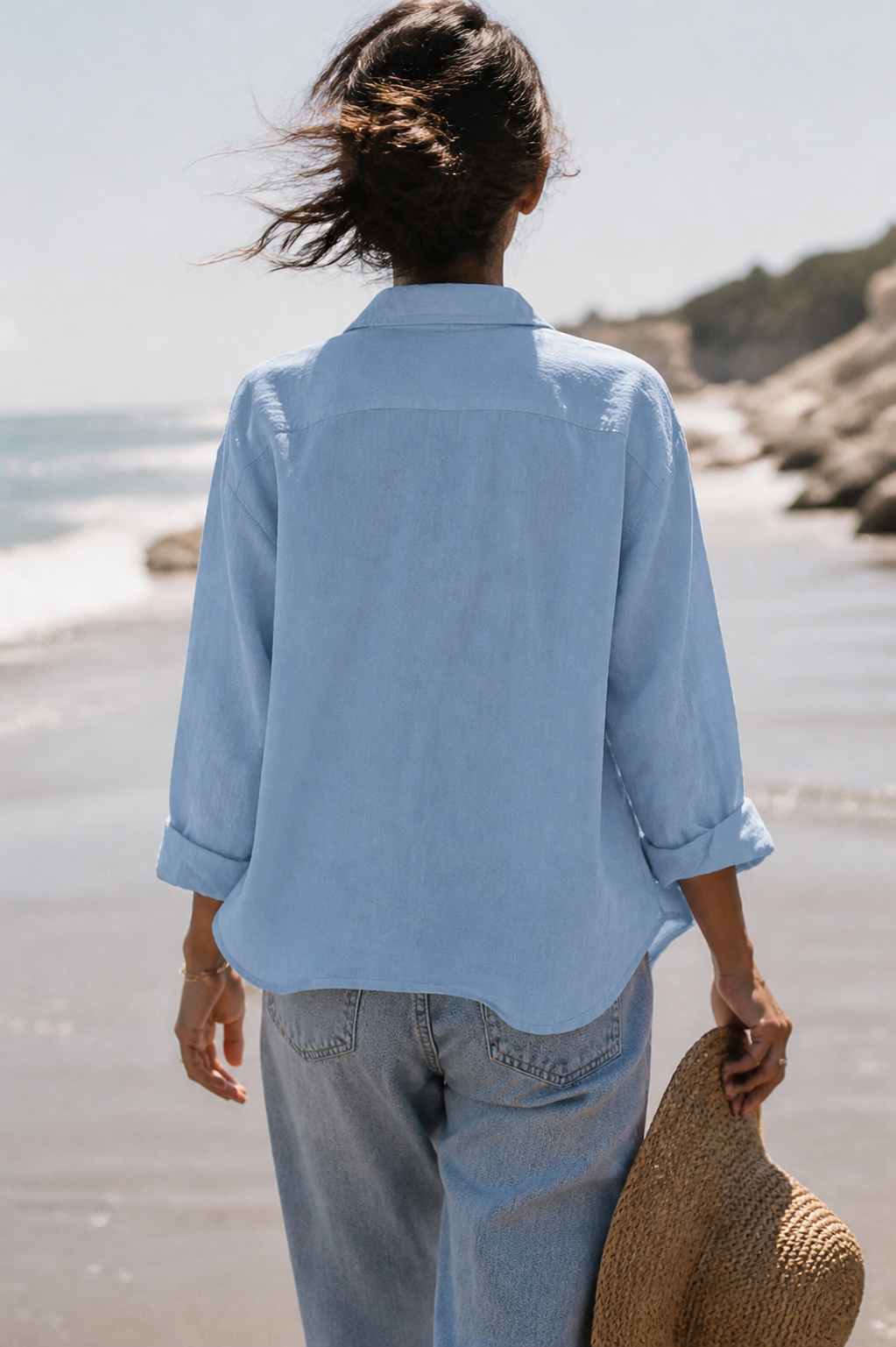 Poppy Relaxed Shirt | Women's Everyday Cotton Button-Up Top