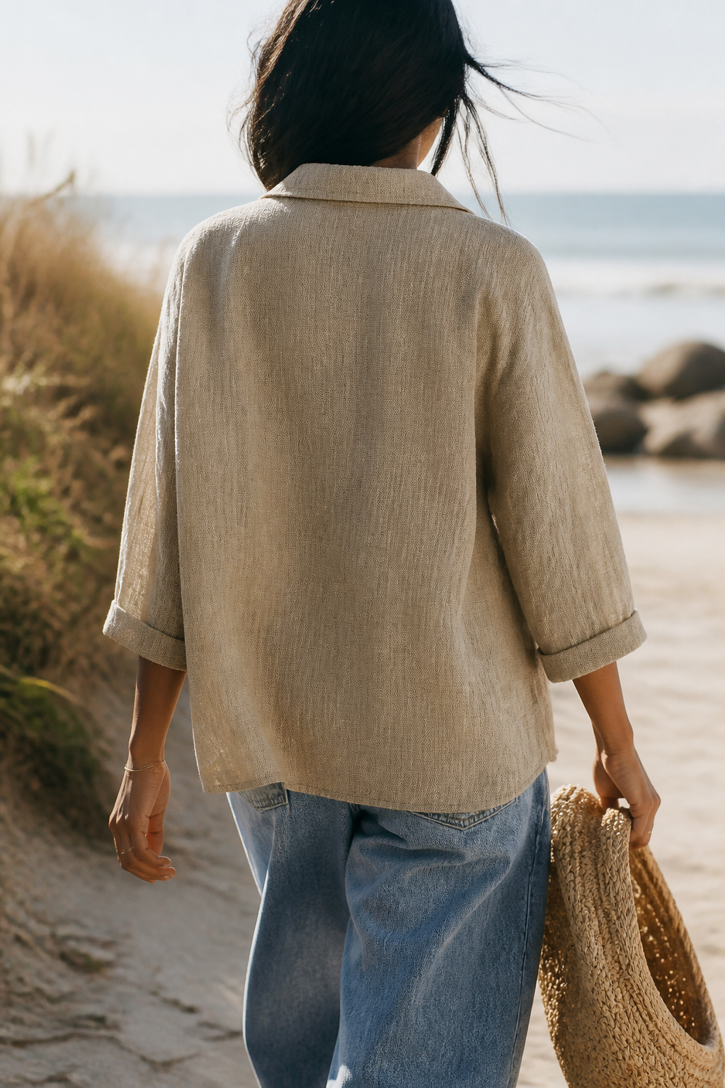 Poppy Relaxed Shirt | Women's Everyday Cotton Button-Up Top