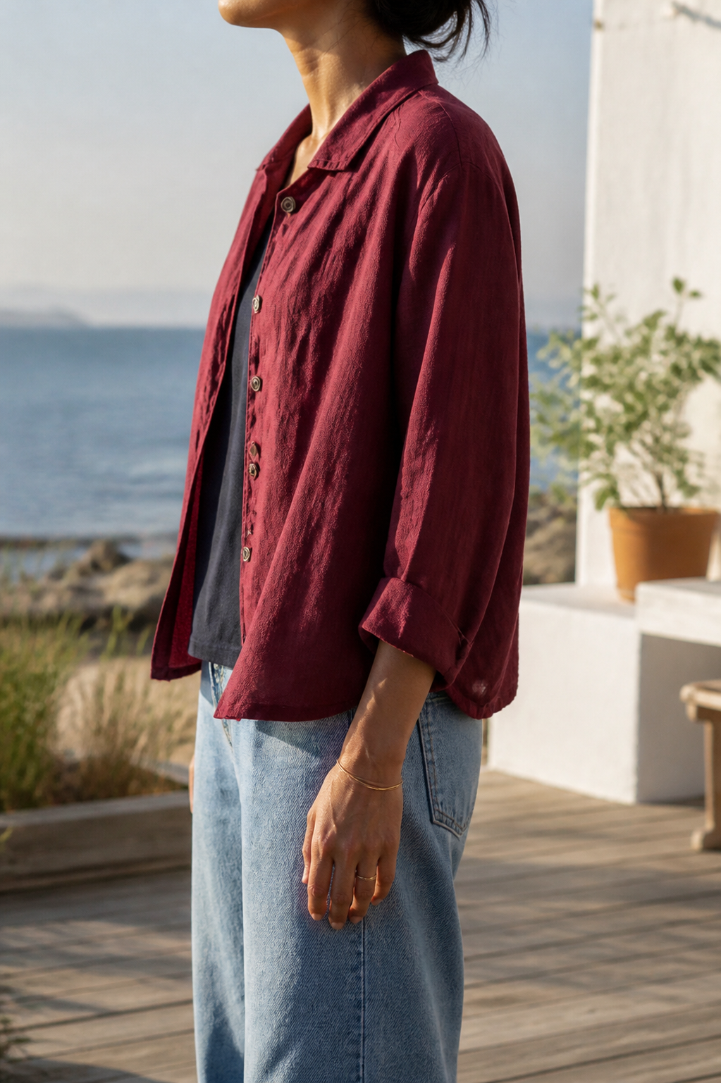 Poppy Relaxed Shirt | Women's Everyday Cotton Button-Up Top