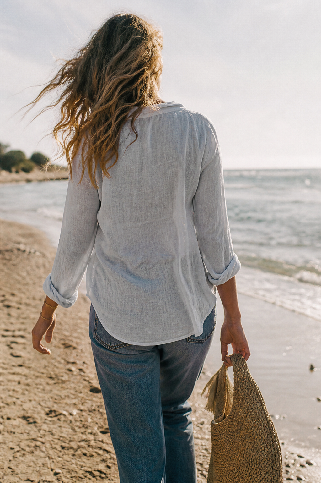 Colette Long-Sleeve Shirt | Women's Relaxed Linen Button-Up Top