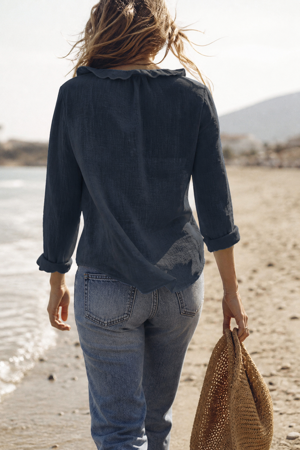 Colette Long-Sleeve Shirt | Women's Relaxed Linen Button-Up Top