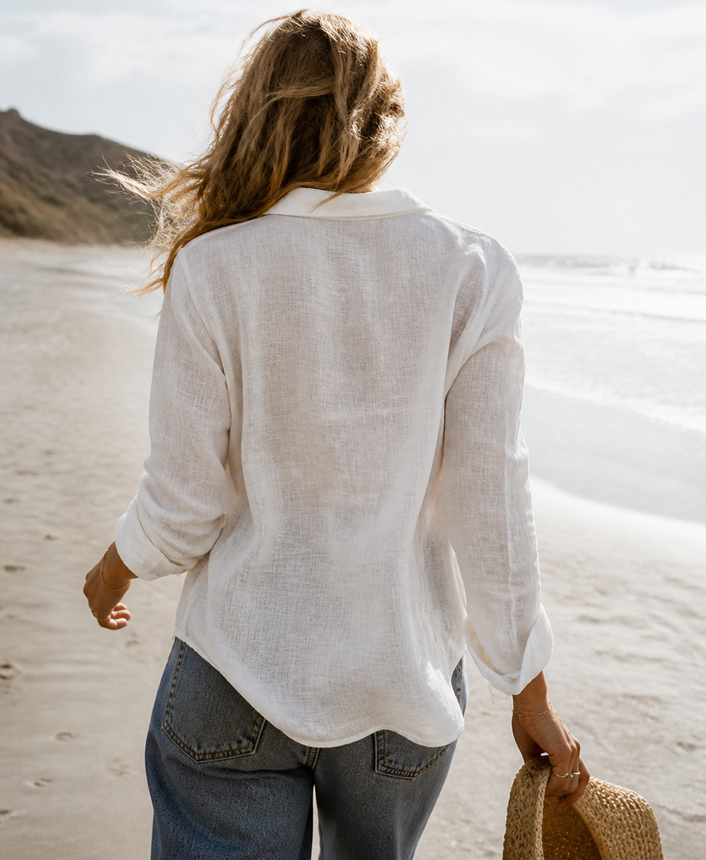 Colette Long-Sleeve Shirt | Women's Relaxed Linen Button-Up Top