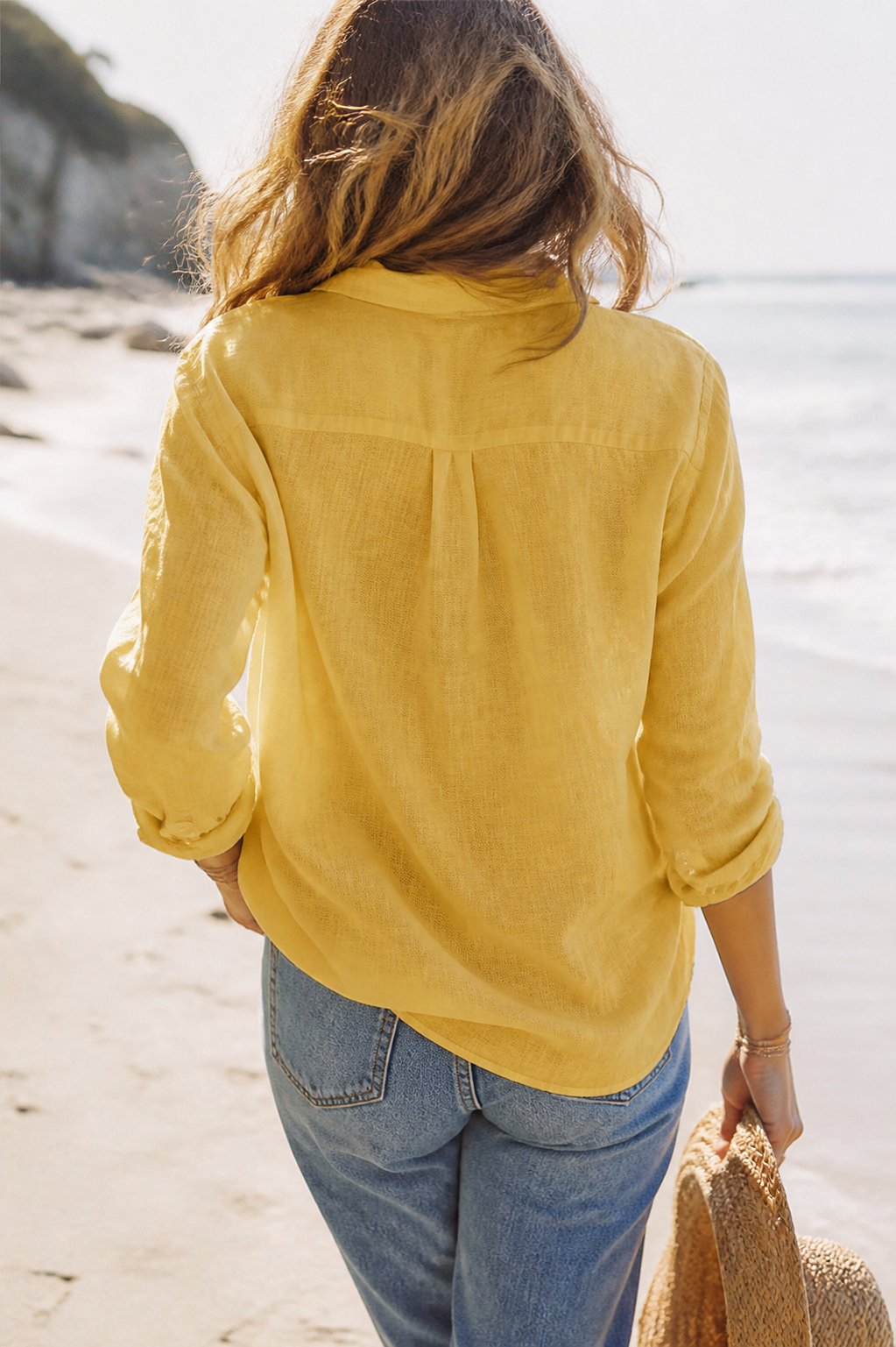 Colette Long-Sleeve Shirt | Women's Relaxed Linen Button-Up Top