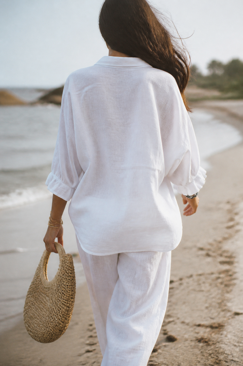 Frankie Long-Sleeve Shirt | Women's Relaxed Linen Button-Up Top