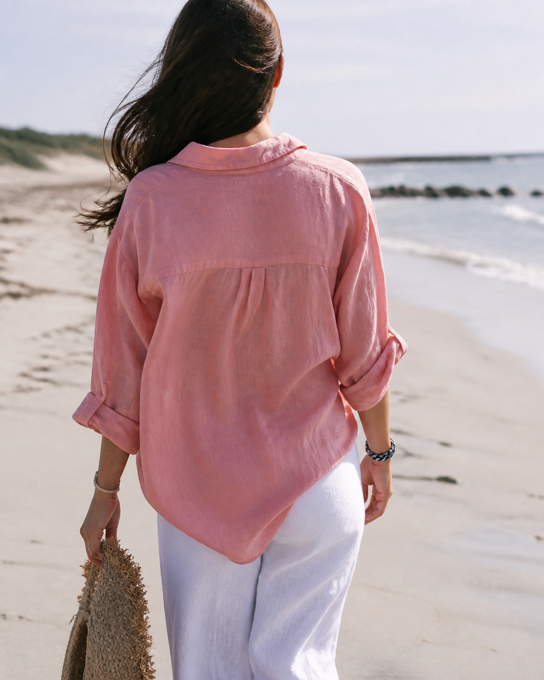 Frankie Long-Sleeve Shirt | Women's Relaxed Linen Button-Up Top