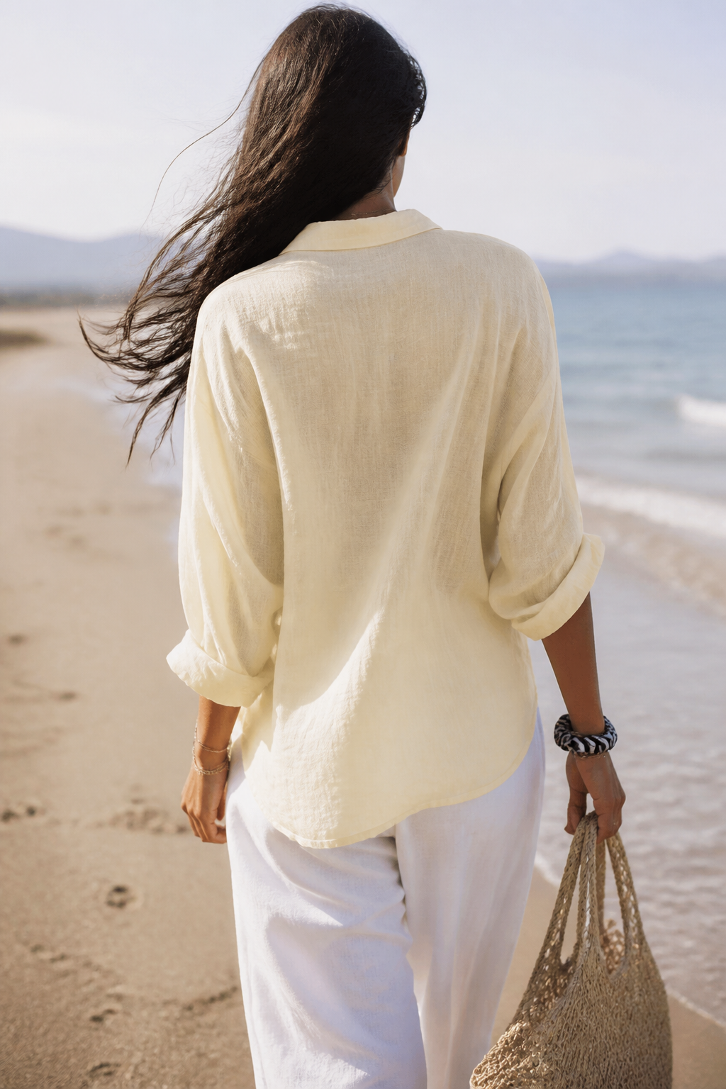 Frankie Long-Sleeve Shirt | Women's Relaxed Linen Button-Up Top
