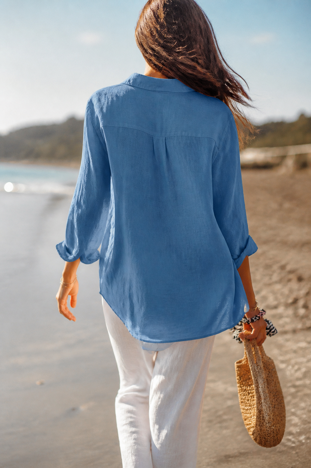 Frankie Long-Sleeve Shirt | Women's Relaxed Linen Button-Up Top