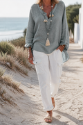 Elodie Relaxed Linen Shirt | Women's Everyday Button-Up Top