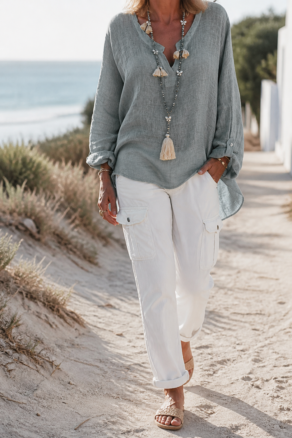 Elodie Relaxed Linen Shirt | Women's Everyday Button-Up Top