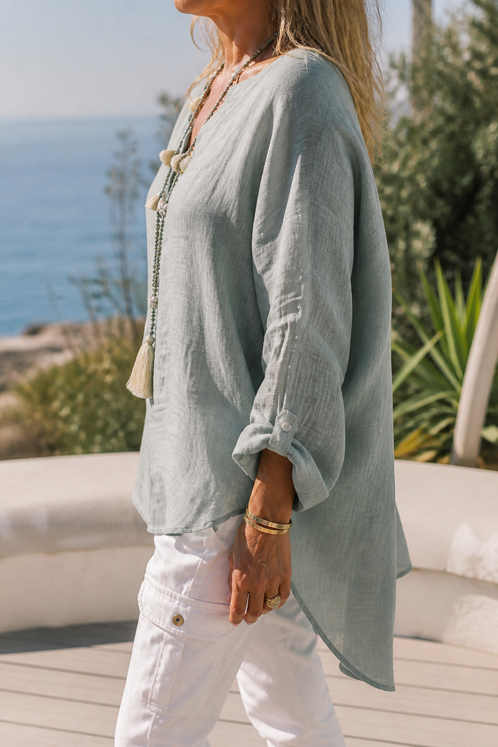 Elodie Relaxed Linen Shirt | Women's Everyday Button-Up Top