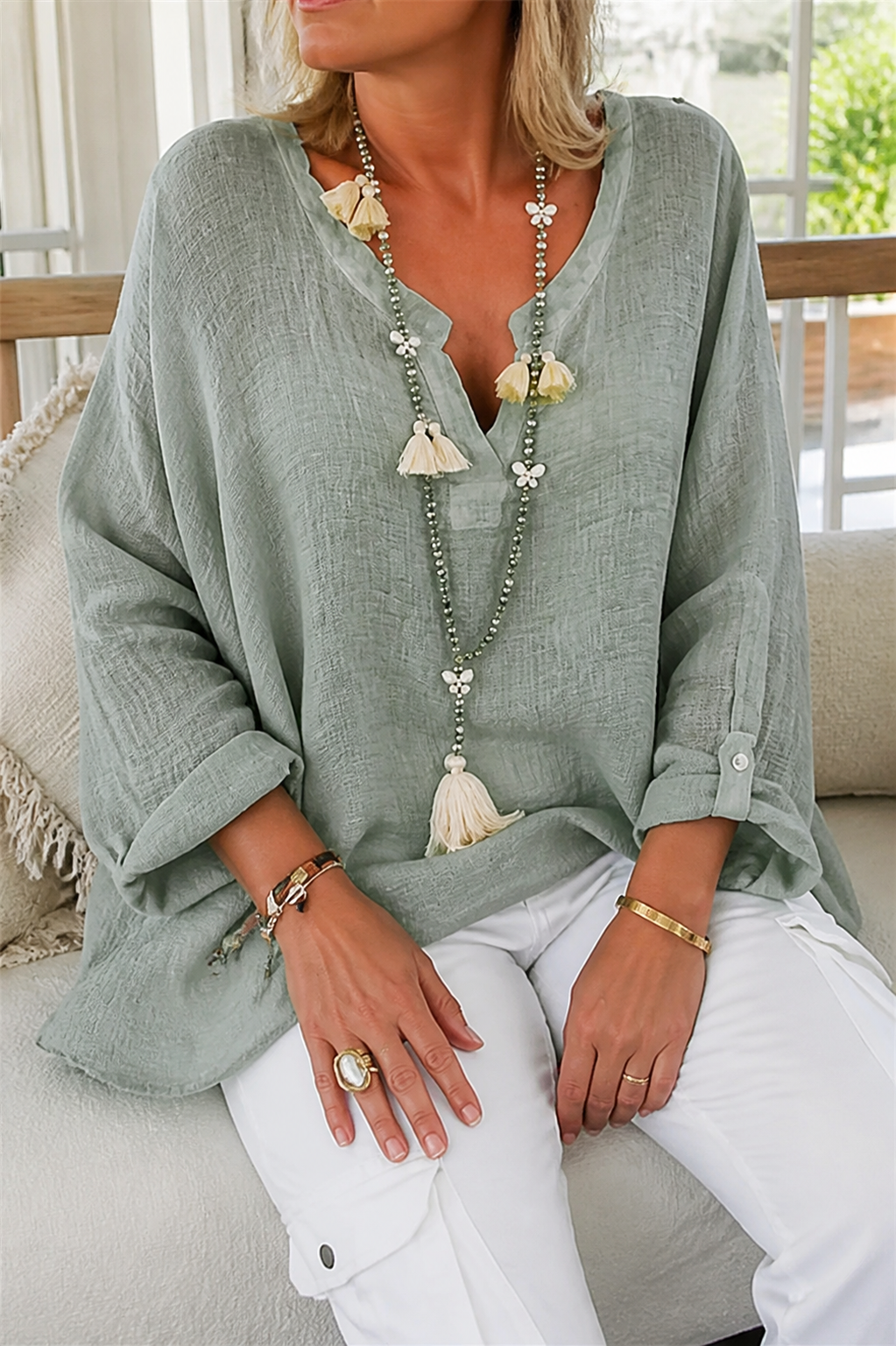 Elodie Relaxed Linen Shirt | Women's Everyday Button-Up Top
