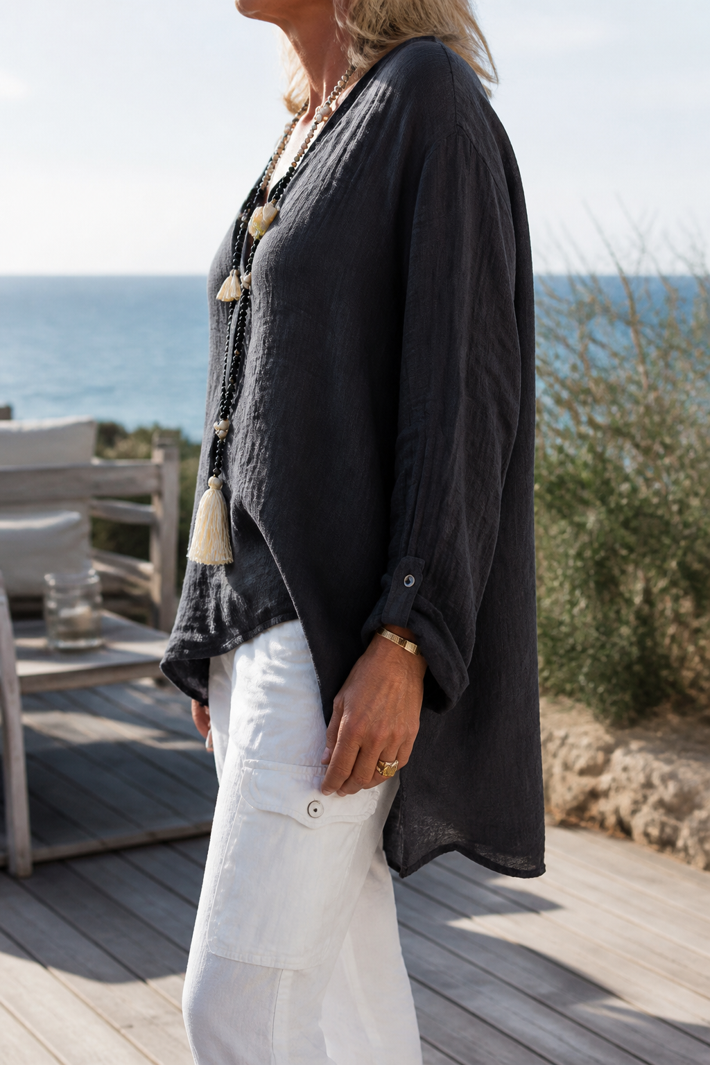 Elodie Relaxed Linen Shirt | Women's Everyday Button-Up Top