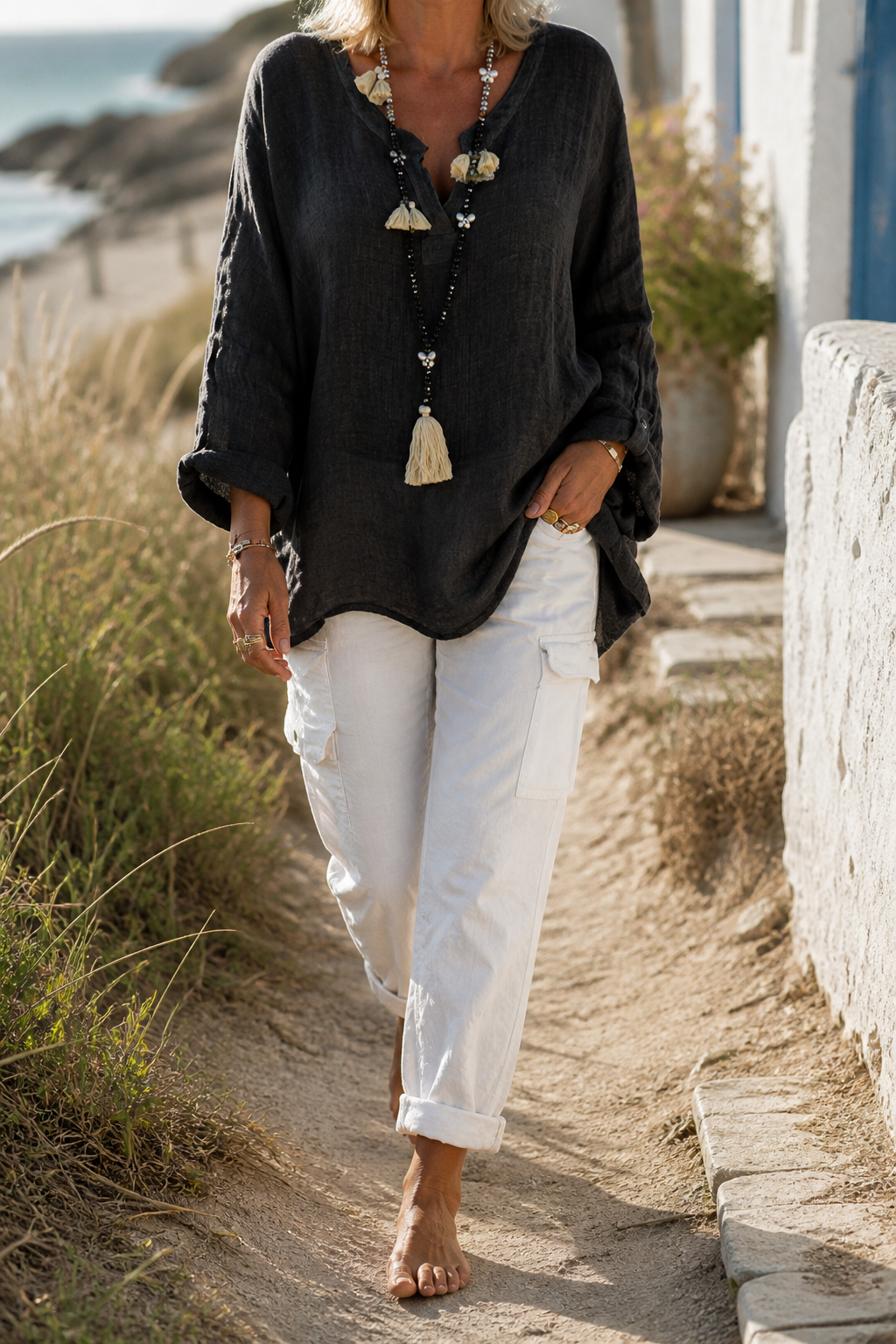 Elodie Relaxed Linen Shirt | Women's Everyday Button-Up Top