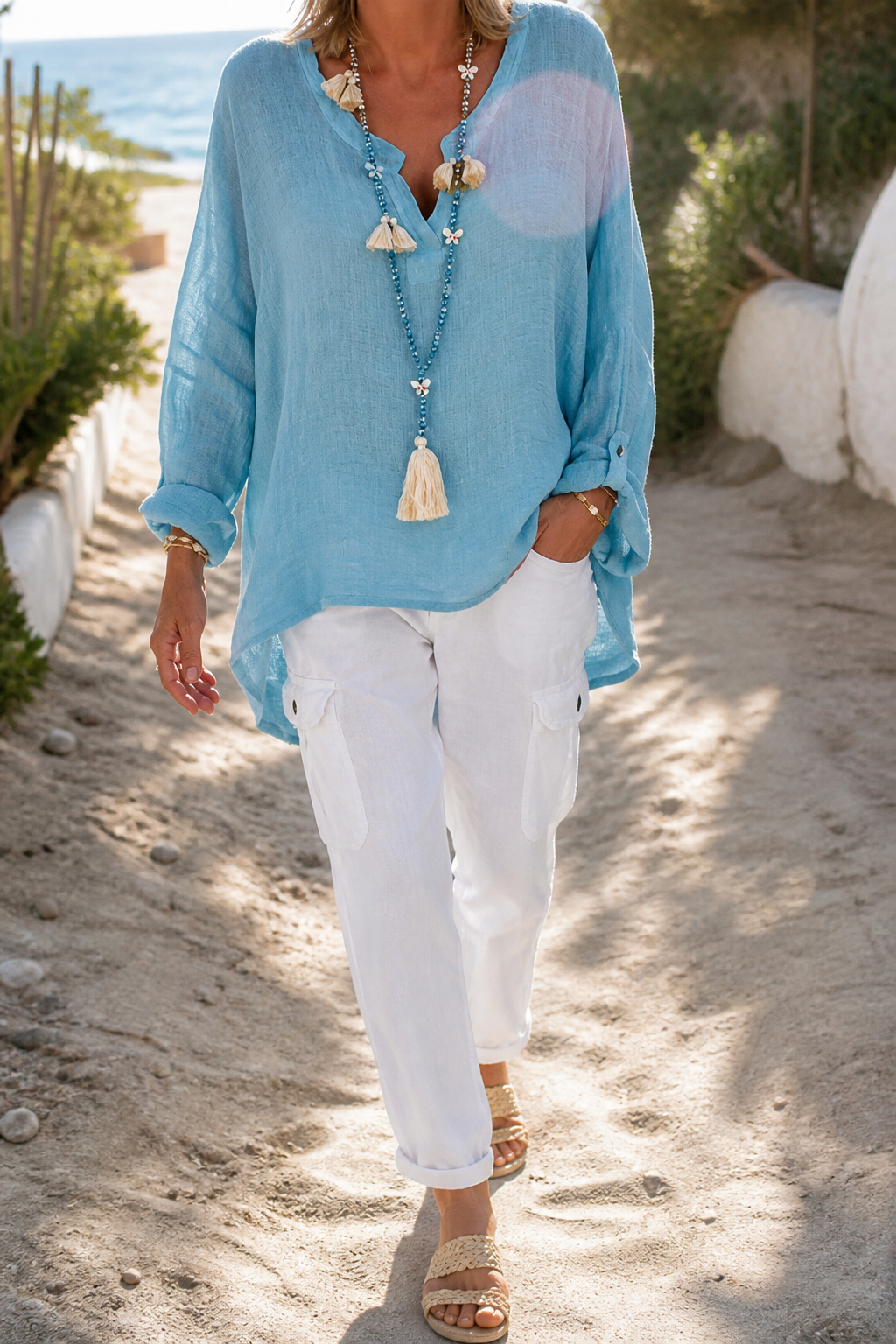 Elodie Relaxed Linen Shirt | Women's Everyday Button-Up Top