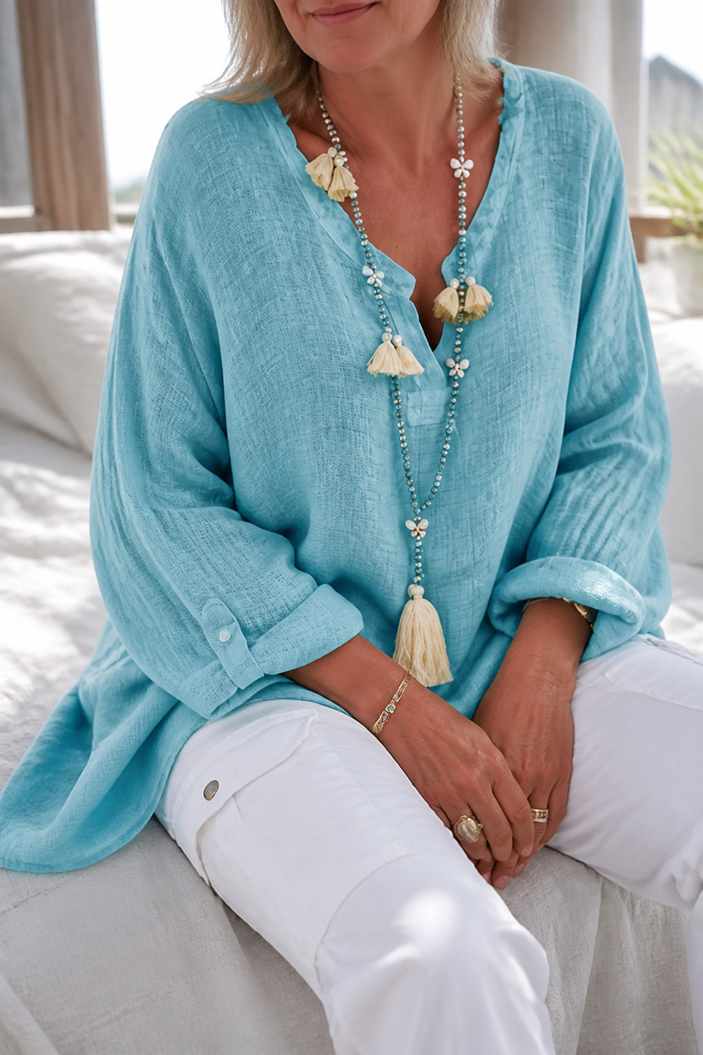 Elodie Relaxed Linen Shirt | Women's Everyday Button-Up Top