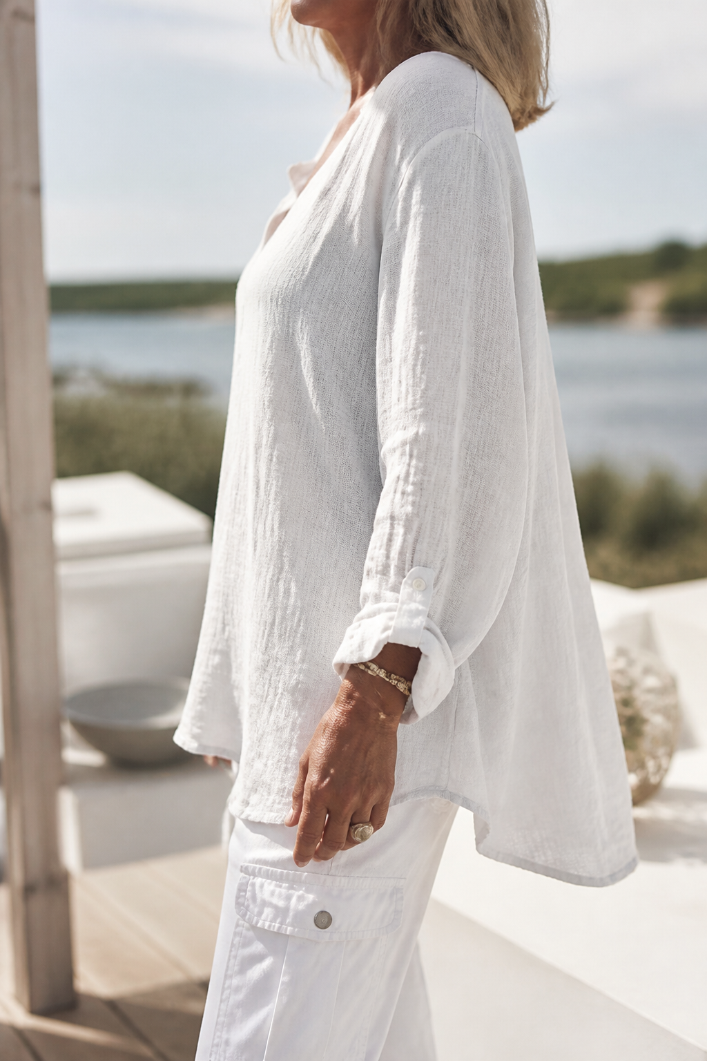 Elodie Relaxed Linen Shirt | Women's Everyday Button-Up Top